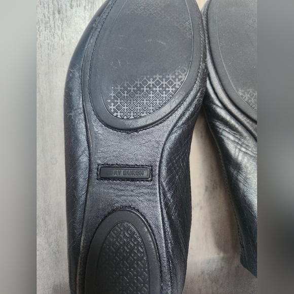 TORY BURCH Black Leather REVA Logo Medallion Ballet Flats Size 9m - Picture 5 of 9